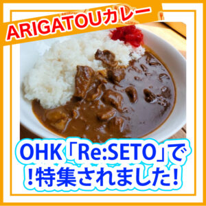 ありがとうカレーの写真とリセットで特集されましたの文字