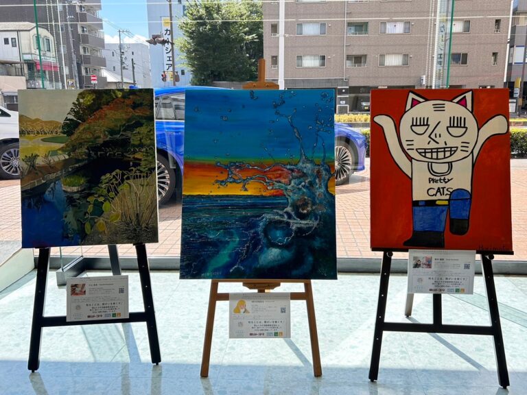 ★新規_レンタルアート事例_炭火串焼 和源_アーティスト・ben_店内に飾っていただきました！