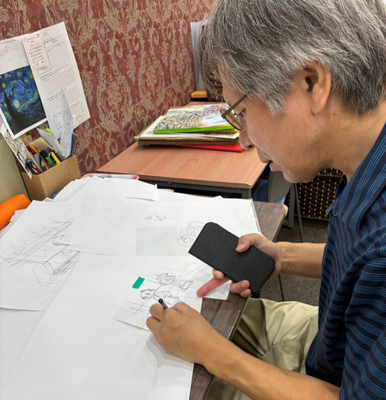落語絵本のラフ画制作