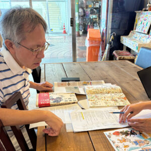 土肥ヨシ落語絵本打ち合わせ