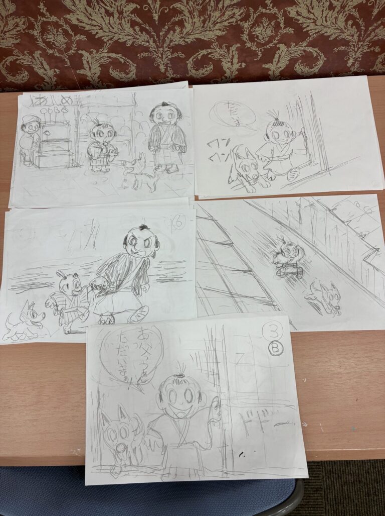 土肥ヨシ落語絵本ラフ画