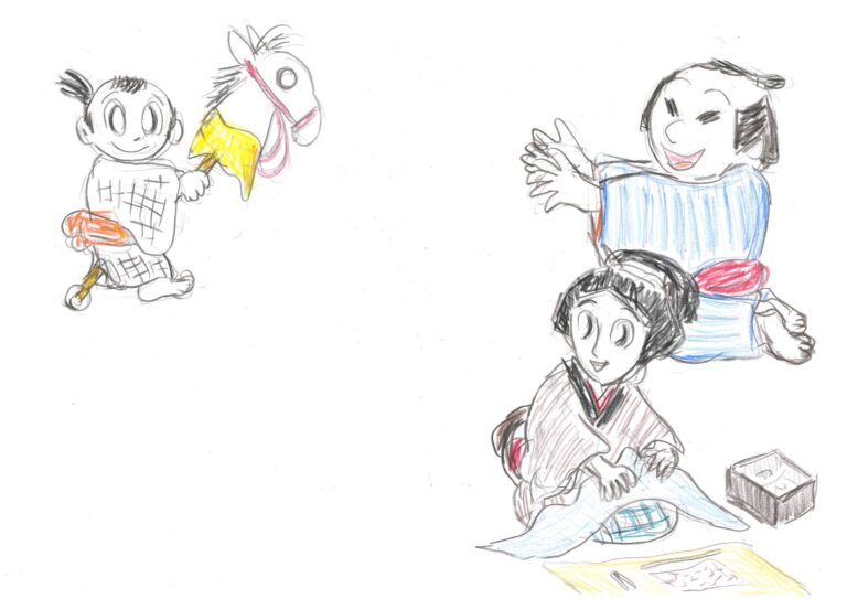 土肥ヨシ落語絵本ラフ画