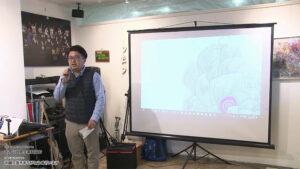 2026年度方針をおさらいする社長・木庭