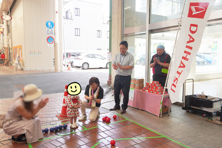 ダイハツ様出店、ボッチャブースの様子